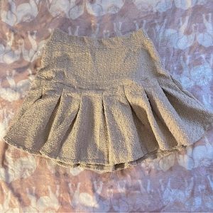 Camel Tweed Mini Skirt